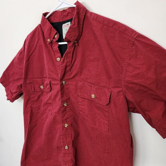 Dickies Vented Short Sleeve Button Down Pocket Shirt Men's Large Fishing 1061 - Picture 3 of 10
